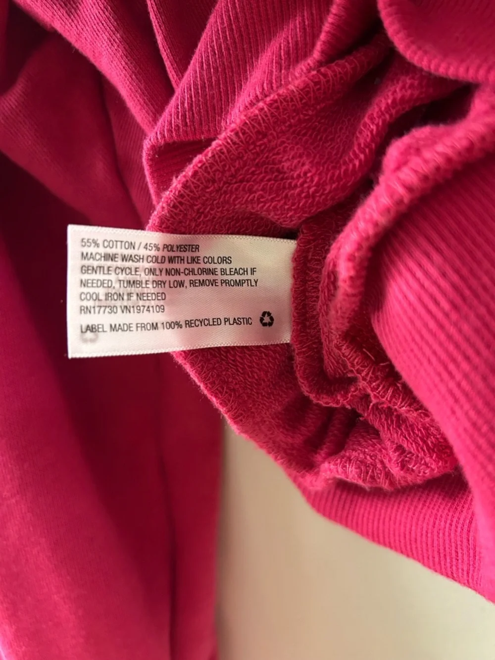 Wild Fable Cropped V-Neck Pullover Sweatshirt - Pink - Picture 5 of 6